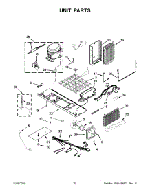 Unit Parts parts for Kitchenaid Side-By-Side Refrigerator KRSF705HBS00 from AppliancePartsPros.com