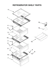 Refrigerator Shelf Parts parts for Kitchenaid Side-By-Side Refrigerator KRSF705HBS01 from AppliancePartsPros.com