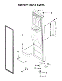 Freezer Door Parts parts for Kitchenaid Side-By-Side Refrigerator KRSF705HBS01 from AppliancePartsPros.com