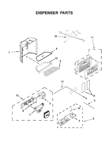 Dispenser Parts parts for Kitchenaid Side-By-Side Refrigerator KRSF705HBS01 from AppliancePartsPros.com
