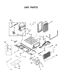 Unit Parts parts for Kitchenaid Side-By-Side Refrigerator KRSF705HBS01 from AppliancePartsPros.com