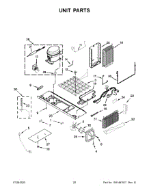 Unit Parts parts for Kitchenaid Side-By-Side Refrigerator KRSF705HBS01 from AppliancePartsPros.com