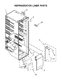 Refrigerator Liner Parts parts for Kitchenaid Side-By-Side Refrigerator KRSF705HPS01 from AppliancePartsPros.com