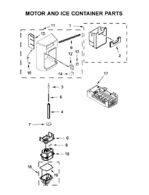 Motor And Ice Container Parts parts for Kitchenaid Side-By-Side Refrigerator KRSF705HPS01 from AppliancePartsPros.com