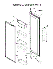 Refrigerator Door Parts parts for Kitchenaid Side-By-Side Refrigerator KRSF705HPS01 from AppliancePartsPros.com