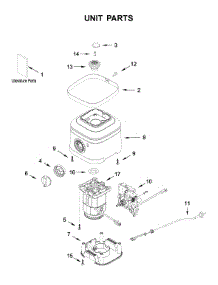 Unit Parts parts for Kitchenaid Blender KSB1325PA0 from AppliancePartsPros.com