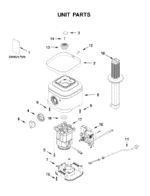 Unit Parts parts for Kitchenaid Blender KSB4031WH0 from AppliancePartsPros.com