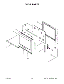 Door Parts parts for Kitchenaid Range KSDG950ESS3 from AppliancePartsPros.com