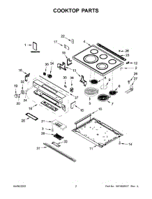 Cooktop Parts parts for Kitchenaid Electric Range KSEB900ESS6 from AppliancePartsPros.com