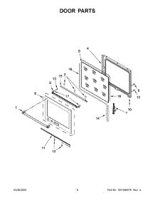 Door Parts parts for Kitchenaid Electric Range KSEG700EBS6 from AppliancePartsPros.com