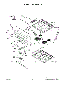 Cooktop Parts parts for Kitchenaid Electric Range KSEG950ESS5 from AppliancePartsPros.com