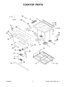 Cooktop Parts parts for Kitchenaid Electric Range KSEG950ESS6 from AppliancePartsPros.com