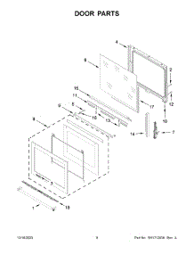 Door Parts parts for Kitchenaid Electric Range KSEG950ESS6 from AppliancePartsPros.com