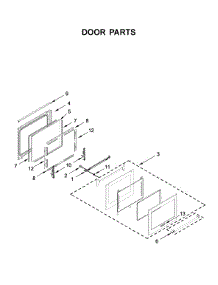 Door Parts parts for Kitchenaid Gas Range KSGG700EBS2 from AppliancePartsPros.com