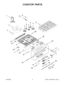Cooktop Parts parts for Kitchenaid Gas Range KSGG700EBS3 from AppliancePartsPros.com
