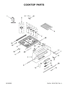 Cooktop Parts parts for Kitchenaid Gas Range KSGG700ESS2 from AppliancePartsPros.com