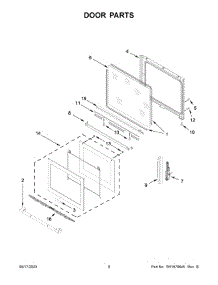 Door Parts parts for Kitchenaid Electric Range KSIS730PSS0 from AppliancePartsPros.com