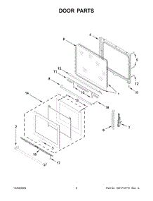 Door Parts parts for Kitchenaid Electric Range KSIS730PSS1 from AppliancePartsPros.com
