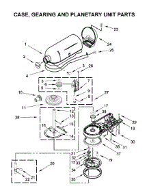 Case, Gearing And Planetary Unit Parts parts for Kitchenaid Stand Mixer KSM150FECU0 from AppliancePartsPros.com