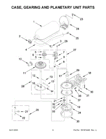 Case, Gearing And Planetary Unit Parts parts for Kitchenaid Stand Mixer KSM150FGER5 from AppliancePartsPros.com