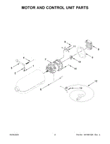 Motor And Control Unit Parts parts for Kitchenaid Stand Mixer KSM150PSLCA5 from AppliancePartsPros.com