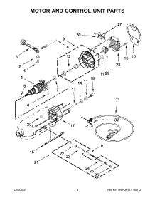 Motor And Control Unit Parts parts for Kitchenaid Stand Mixer KSM150PSMA1 from AppliancePartsPros.com