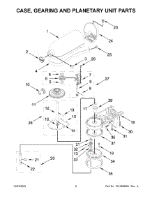 Case, Gearing And Planetary Unit Parts parts for Kitchenaid Stand Mixer KSM150WPAQ5 from AppliancePartsPros.com