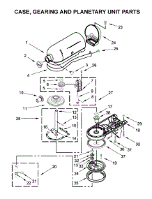 Case, Gearing And Planetary Unit Parts parts for Kitchenaid Stand Mixer KSM150WPCU0 from AppliancePartsPros.com