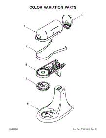 Color Variation Parts parts for Kitchenaid Stand Mixer KSM153PSQHW0 from AppliancePartsPros.com