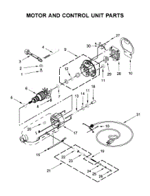Motor And Control Unit Parts parts for Kitchenaid Stand Mixer KSM153PSQTZ0 from AppliancePartsPros.com