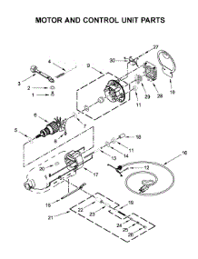 Motor And Control Unit Parts parts for Kitchenaid Stand Mixer KSM154GBQ4MH0 from AppliancePartsPros.com