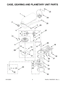 Case, Gearing And Planetary Unit Parts parts for Kitchenaid Stand Mixer KSM155GBCA5 from AppliancePartsPros.com