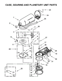 Case, Gearing And Planetary Unit Parts parts for Kitchenaid Stand Mixer KSM156HBWW0 from AppliancePartsPros.com