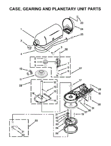 Case, Gearing And Planetary Unit Parts parts for Kitchenaid Stand Mixer KSM180QHSD0 from AppliancePartsPros.com