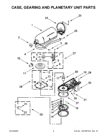 Case, Gearing And Planetary Unit Parts parts for Kitchenaid Stand Mixer KSM192XDBK0 from AppliancePartsPros.com