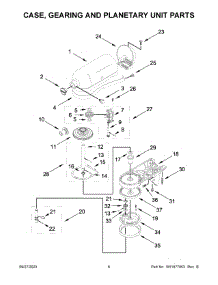 Case, Gearing And Planetary Unit Parts parts for Kitchenaid Stand Mixer KSM192XDBK5 from AppliancePartsPros.com