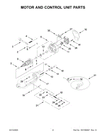 Motor And Control Unit Parts parts for Kitchenaid Stand Mixer KSM195PSHI0 from AppliancePartsPros.com