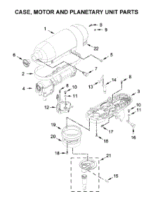 Case, Motor And Planetary Unit Parts parts for Kitchenaid Stand Mixer KSM3316XIC0 from AppliancePartsPros.com