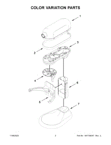 Color Variation Parts parts for Kitchenaid Stand Mixer KSM70SKQXVB0 from AppliancePartsPros.com