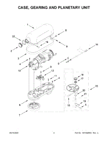 Case, Gearing And Planetary Unit parts for Kitchenaid Stand Mixer KSM70SKXXBK0 from AppliancePartsPros.com