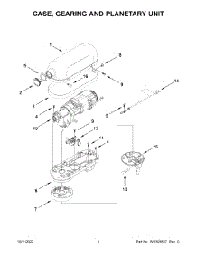 Case, Gearing And Planetary Unit parts for Kitchenaid Stand Mixer KSM70SNDXMH0 from AppliancePartsPros.com