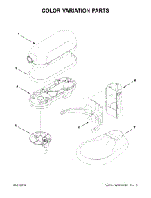 Color Variation Parts parts for Kitchenaid Stand Mixer KSM7586PMZ1 from AppliancePartsPros.com
