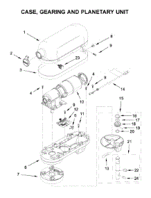 Case, Gearing And Planetary Unit parts for Kitchenaid Stand Mixer KSM7586PMZ1 from AppliancePartsPros.com