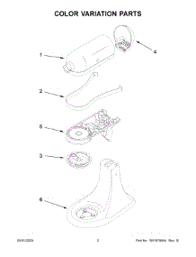 Color Variation Parts parts for Kitchenaid Stand Mixer KSM96ER5 from AppliancePartsPros.com