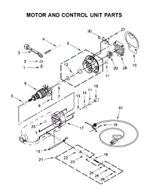 Motor And Control Unit Parts parts for Kitchenaid Stand Mixer KSM97SL0 from AppliancePartsPros.com