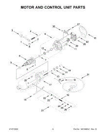 Motor And Control Unit Parts parts for Kitchenaid Stand Mixer KSM97SL0 from AppliancePartsPros.com