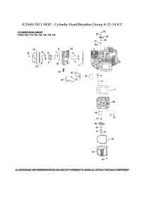 Cylinder Head parts for Kohler Lawn & Garden Engine KT600-3011 from AppliancePartsPros.com