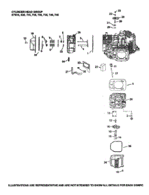 Cylinder Head parts for Kohler Lawn & Garden Engine KT740-3044 from AppliancePartsPros.com