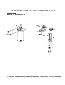 Starter parts for Kohler Lawn & Garden Engine KT745-3093 from AppliancePartsPros.com