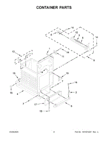 Container Parts parts for Kitchenaid Trash Compactor KTTS505EPA2 from AppliancePartsPros.com
